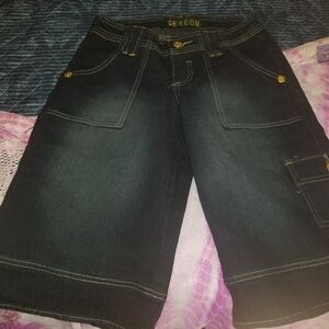 Dereon Black Denim Shorts